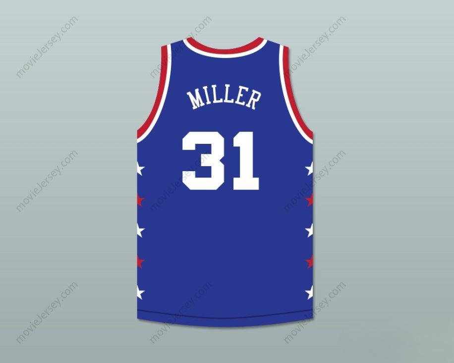 CUSTOM ANY Name Number REGGIE MILLER 31 MAGIC JOHNSON ALL STAR GAME BLUE BASKETBALL JERSEY 1988 MIDSUMMER NIGHT'S MAGIC CHARITY EVENT Top Stitched S-6XL