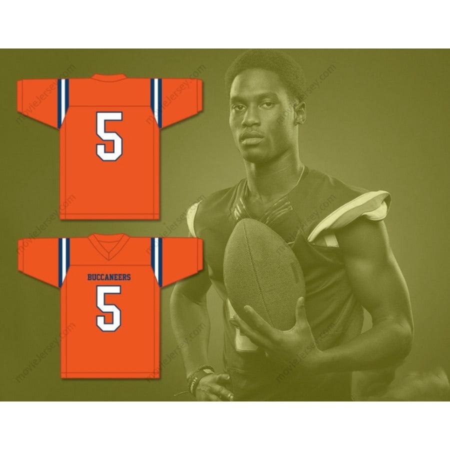 CUSTOM ANY Name Number KAIIR ELAM 5 THE BENJAMIN SCHOOL BUCCANEERS Football Jersey Top Stitched S-6XL