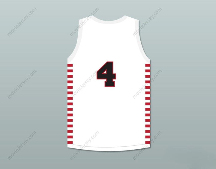 CUSTOM ANY Name Number DINO MARTIN 4 PROVIDENCE STEAMROLLERS WHITE BASKETBALL JERSEY 1 Top Stitched S-6XL