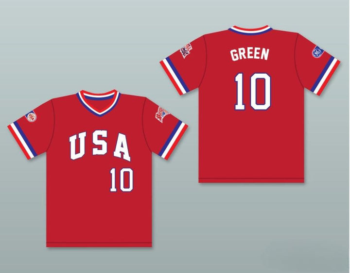 Custom Any Name Number GARY GREEN 10 1984 USA TEAM RED BASEBALL JERSEY Top Stitched S-6XL