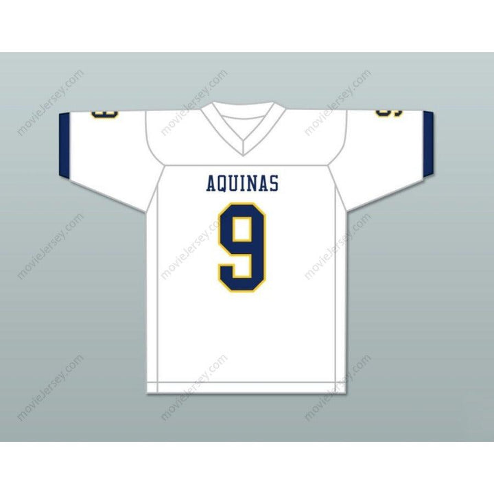 CUSTOM ANY Name Number ELIJAH MOORE 9   AQUINAS HIGH SCHOOL RAIDERS Football Jersey Top Stitched S-6XL