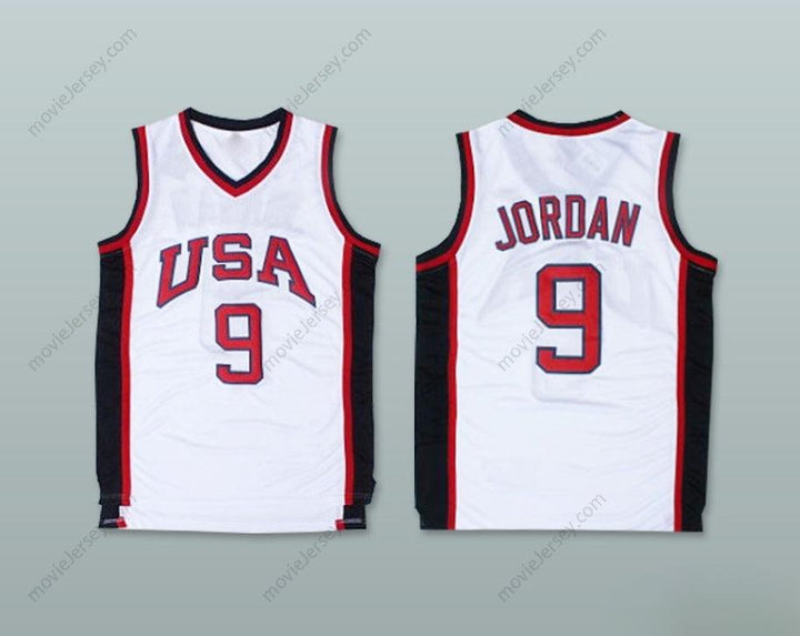 CUSTOM ANY Name Number 1984 MICHAEL   9 USA TEAM HOME BASKETBALL JERSEY Top Stitched S-6XL