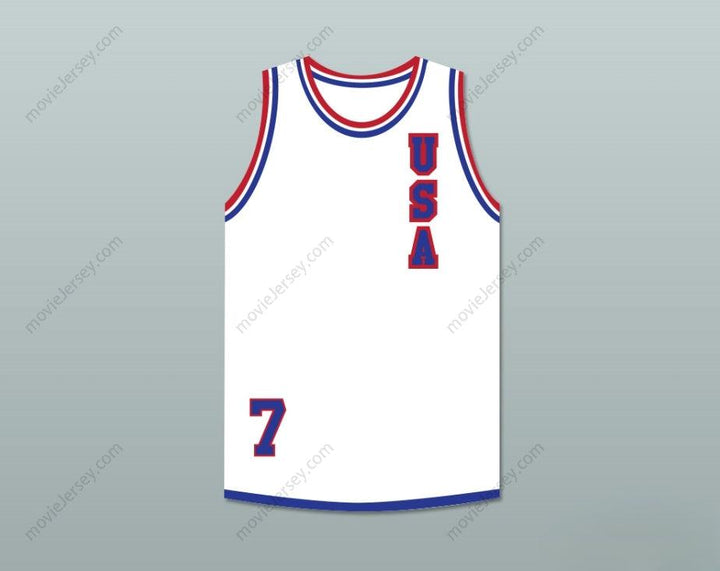 CUSTOM ANY Name Number LUSIA HARRIS 7 USA WHITE BASKETBALL JERSEY 1 Top Stitched S-6XL