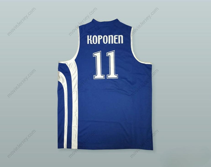 CUSTOM ANY Name Number PETTERI KOPONEN 11 FINLAND BASKETBALL JERSEY Top Stitched S-6XL