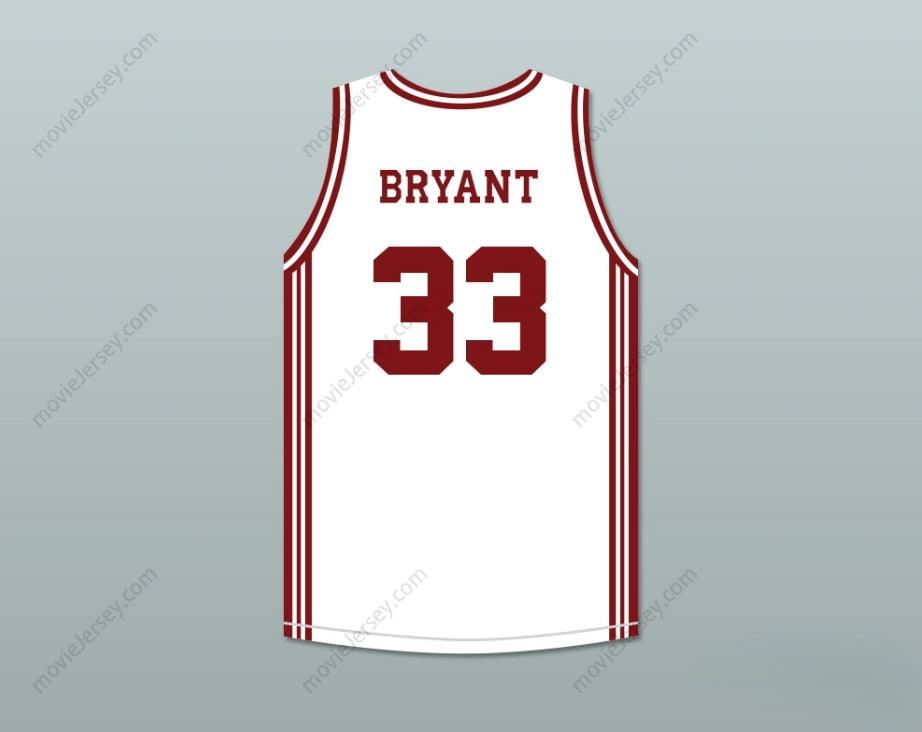 CUSTOM ANY Name Number  BRYANT 33 LOWER MERION HIGH SCHOOL ACES WHITE BASKETBALL JERSEY 2 Top Stitched S-6XL