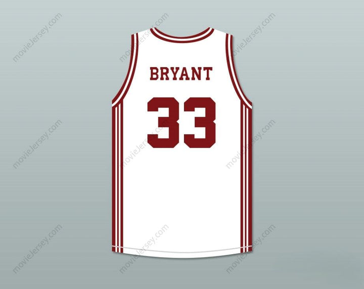 CUSTOM ANY Name Number  BRYANT 33 LOWER MERION HIGH SCHOOL ACES WHITE BASKETBALL JERSEY 2 Top Stitched S-6XL