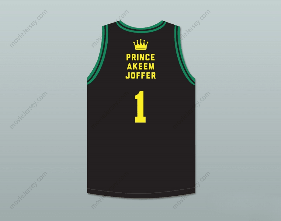 CUSTOM ANY Name Number PRINCE AKEEM JOFFER 1 FICTIONAL AFRICAN COUNTRY BLACK BASKETBALL JERSEY Top Stitched S-6XL