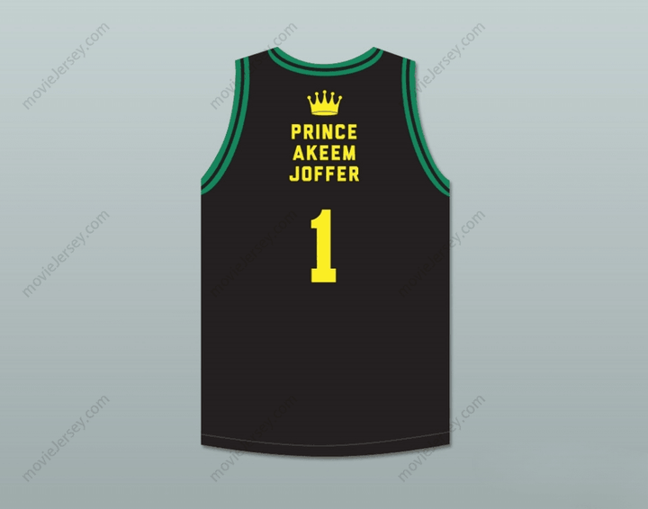 CUSTOM ANY Name Number PRINCE AKEEM JOFFER 1 FICTIONAL AFRICAN COUNTRY BLACK BASKETBALL JERSEY Top Stitched S-6XL