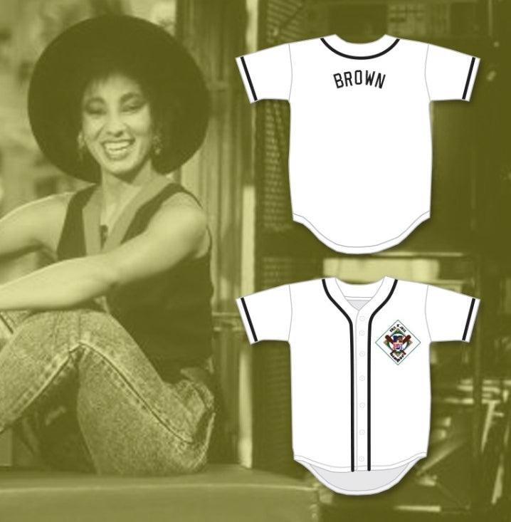 Custom Any Name Number VJ DOWNTOWN JULIE BROWN SALAMANDERS BASEBALL JERSEY 1ST ANNUAL ROCK N' JOCK DIAMOND DERBY 1990 Top Stitched S-6XL