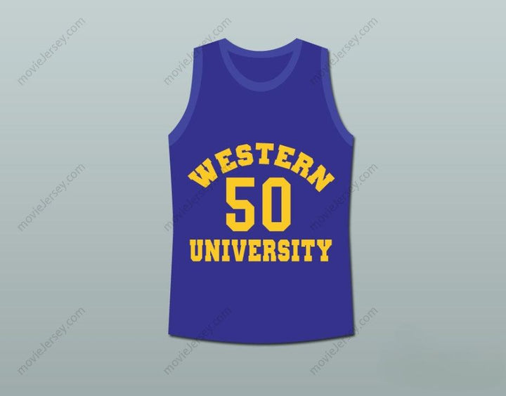 CUSTOM ANY Name Number SHAQ NEON BOUDEAUX WESTERN UNIVERSITY BASKETBALL JERSEY BLUE CHIPS MOVIE Top Stitched S-6XL