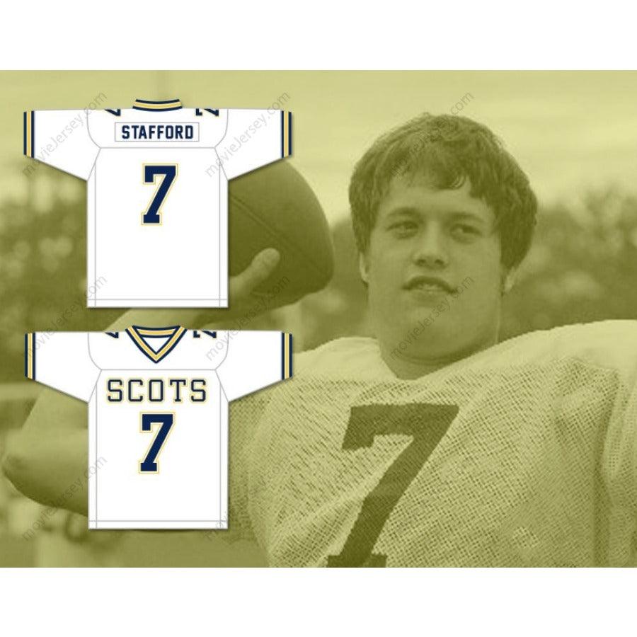 CUSTOM ANY Name Number MATTHEW STAFFORD 7 HIGHLAND PARK HIGH SCHOOL SCOTS Football Jersey Top Stitched S-6XL