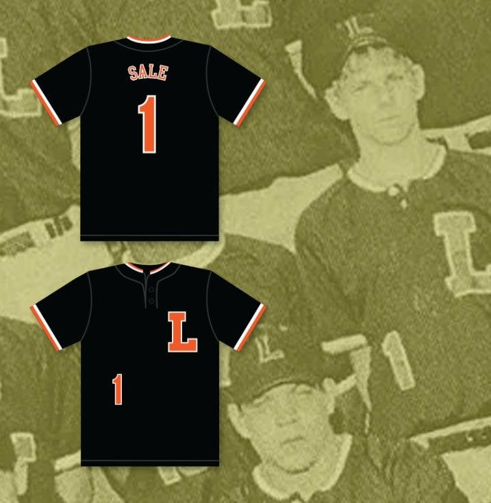 Custom Any Name Number CHRIS SALE 1  SENIOR HIGH SCHOOL DREADNAUGHTS BLACK BASEBALL JERSEY 2 Top Stitched S-6XL