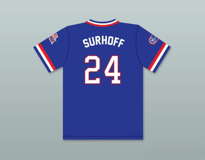 Custom Any Name Number B.J. SURHOFF 24 1984 USA TEAM BLUE BASEBALL JERSEY Top Stitched S-6XL