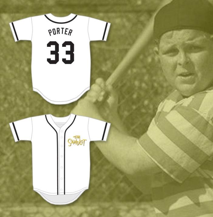 Custom Any Name Number HAMILTON 'HAM' PORTER 33 BASEBALL JERSEY THE SANDLOT Top Stitched S-6XL