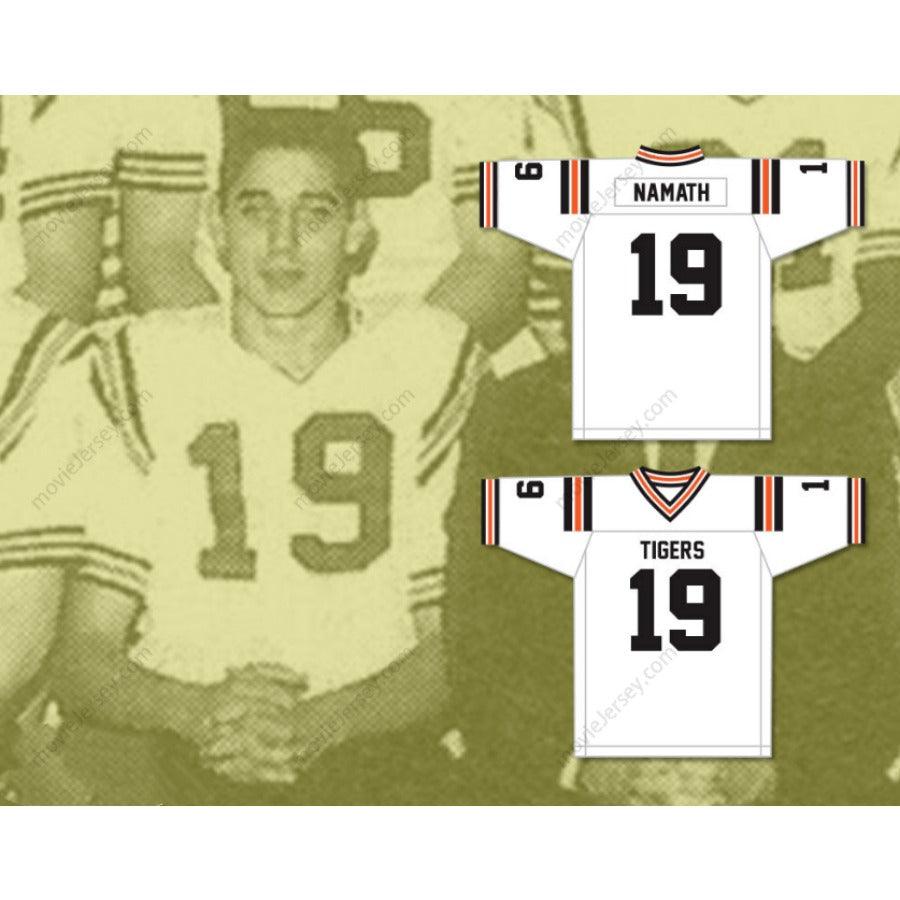 CUSTOM Name JOE NAMATH 19 BEAVER FALLS HIGH SCHOOL TIGERS FOOTBALL JERSEY S-6XL
