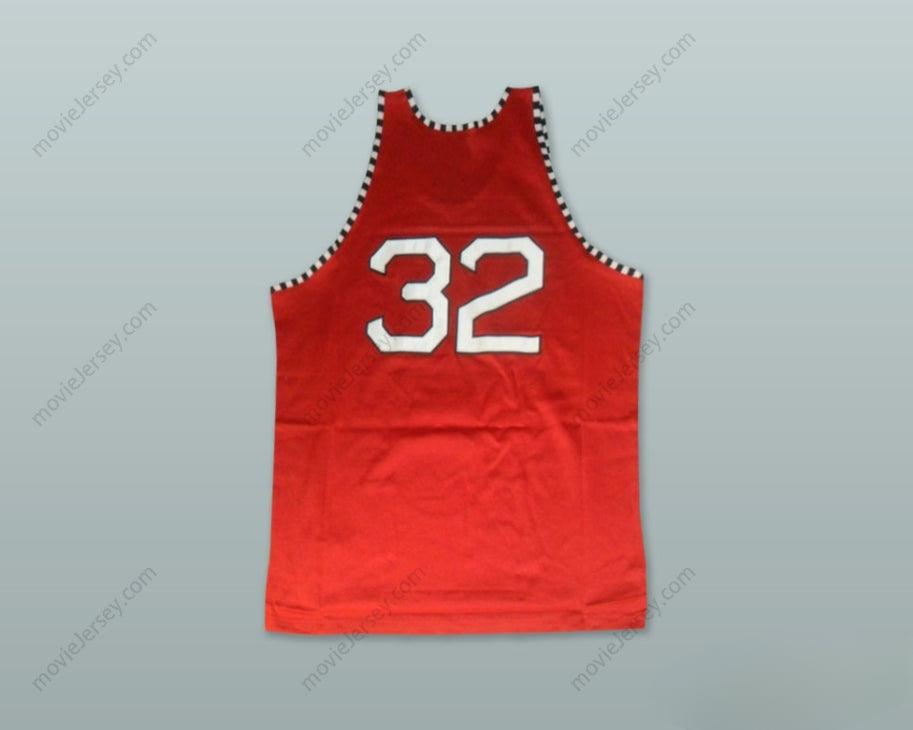 CUSTOM ANY Name Number 1975 RUCKER PARK NYC 32 RED BASKETBALL JERSEY Top Stitched S-6XL