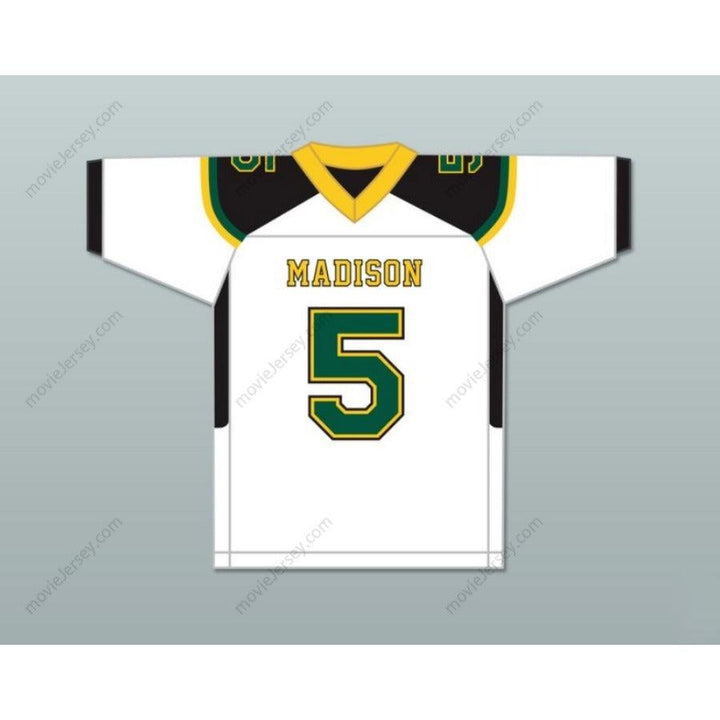 CUSTOM ANY Name Number DANNY GRAY 5 JAMES MADISON HIGH SCHOOL TROJANS WHITE Football Jersey Top Stitched S-6XL