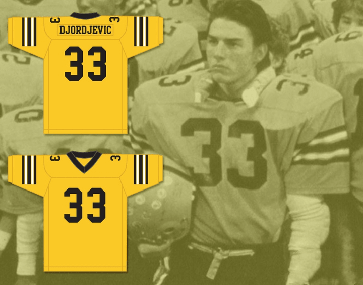 CUSTOM ANY Name Number STEFEN DJORDJEVIC 33 AMPIPE HIGH SCHOOL BULLDOGS Football Jersey Top Stitched S-6XL