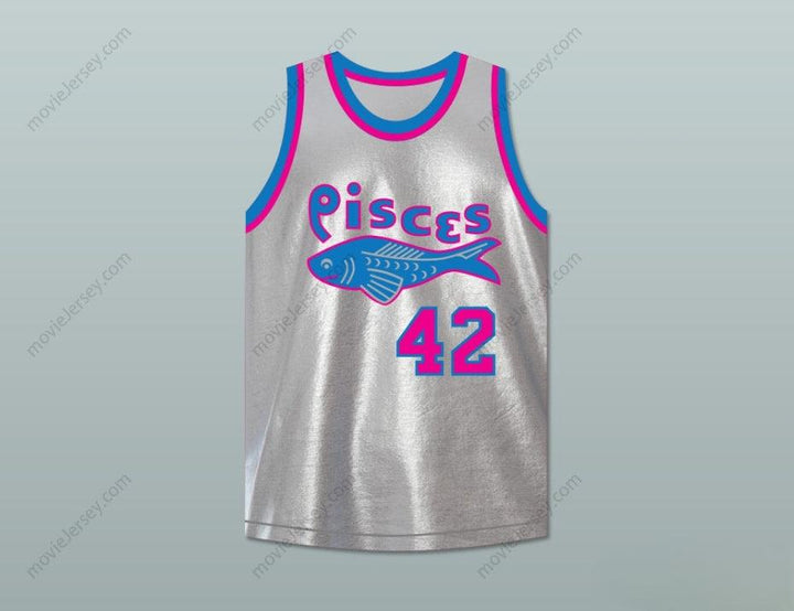 CUSTOM ANY Name Number REVEREND GRADY JACKSON 42  PISCES BASKETBALL JERSEY THE FISH THAT SAVED  Top Stitched S-6XL