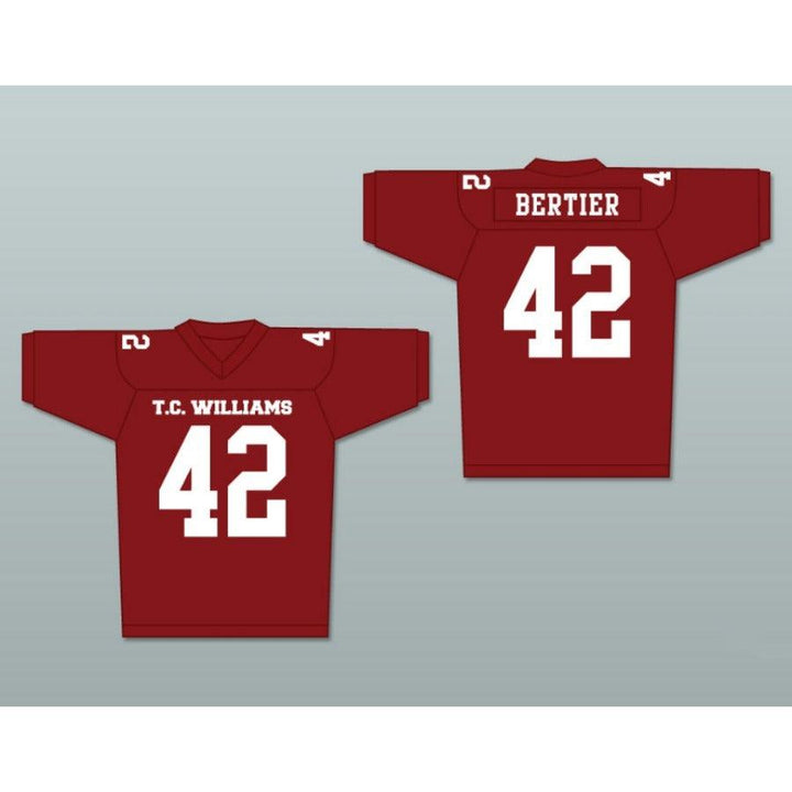 CUSTOM ANY Name Number GERRY BERTIER 42 T. C. WILLIAMS HIGH SCHOOL TITANS FOOTBALL JERSEY RYAN HURST Top Stitched S-6XL