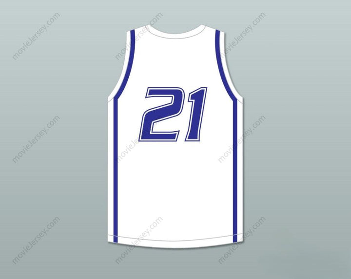 CUSTOM ANY Name Number DERRICK WHITE 21 LEGEND HIGH SCHOOL TITANS WHITE BASKETBALL JERSEY 1 Top Stitched S-6XL