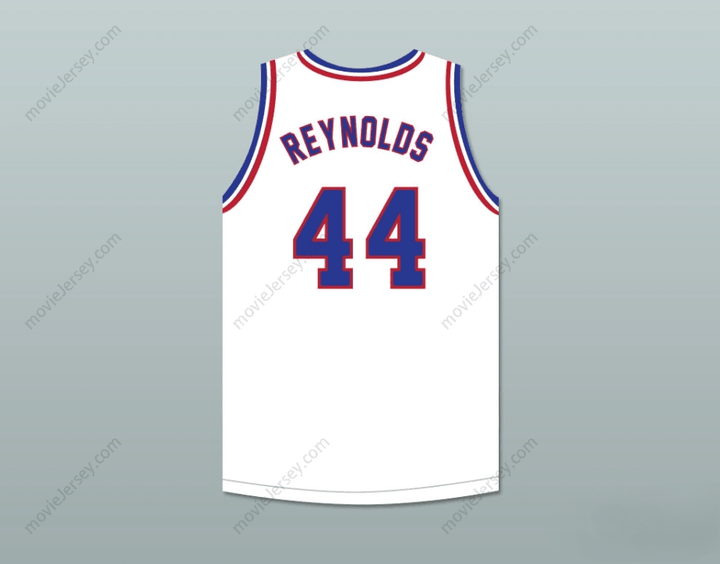 CUSTOM ANY Name Number REGGIE REYNOLDS 44 WILL FOSTER HIGH SCHOOL PATRIOTS WHITE BASKETBALL JERSEY THE RED SNEAKERS 2 Top Stitched S-6XL
