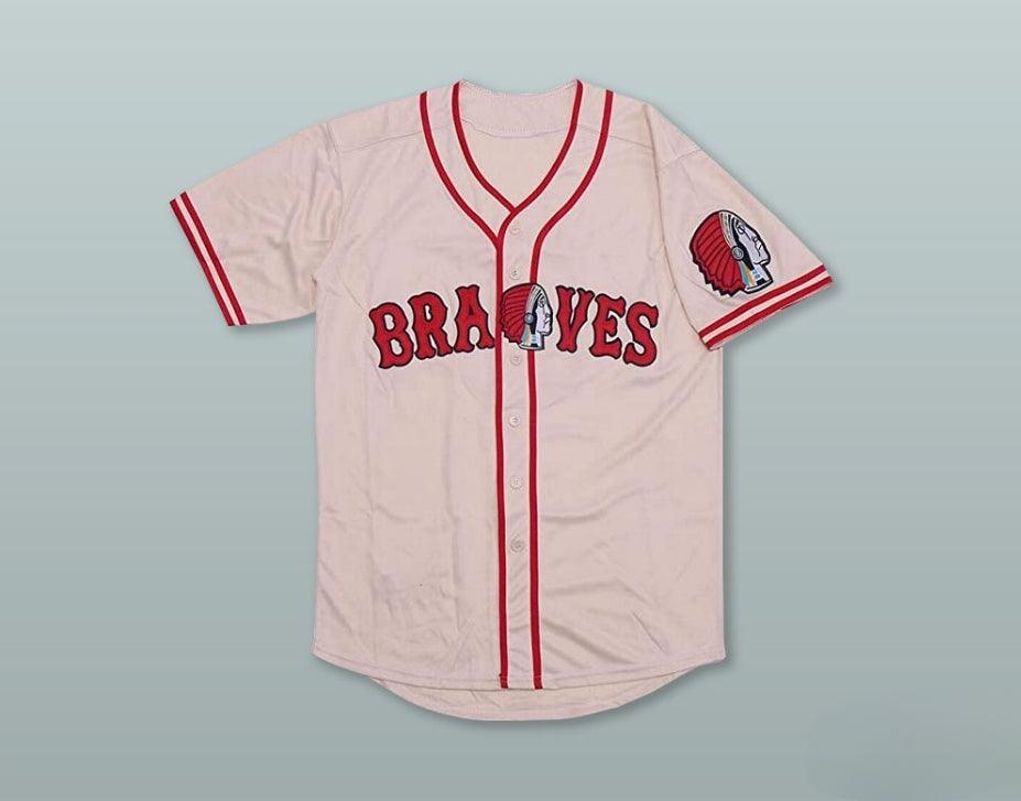 Custom Any Name Number BABE RUTH 3 BRAVES WHITE BASEBALL JERSEY Top Stitched S-6XL