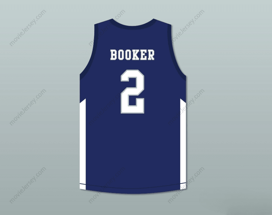CUSTOM ANY Name Number DEVIN BOOKER 2 MOSS POINT HIGH SCHOOL BLUE BASKETBALL JERSEY Top Stitched S-6XL