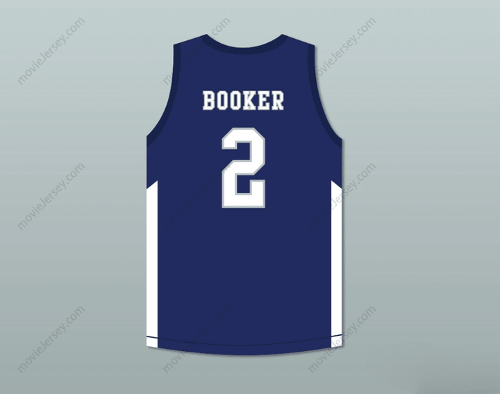 CUSTOM ANY Name Number DEVIN BOOKER 2 MOSS POINT HIGH SCHOOL BLUE BASKETBALL JERSEY Top Stitched S-6XL