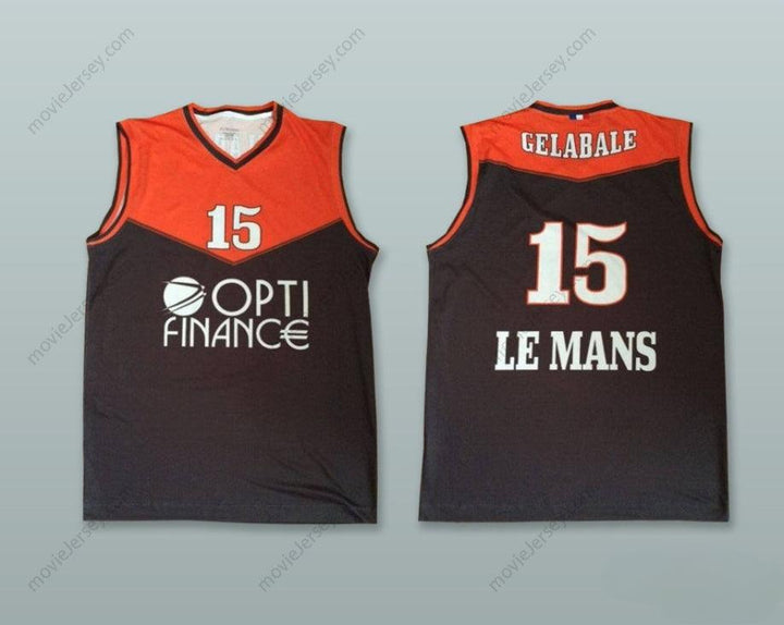CUSTOM ANY Name Number MICKAEL GELABALE 15 FRANCE BLACK BASKETBALL JERSEY Top Stitched S-6XL
