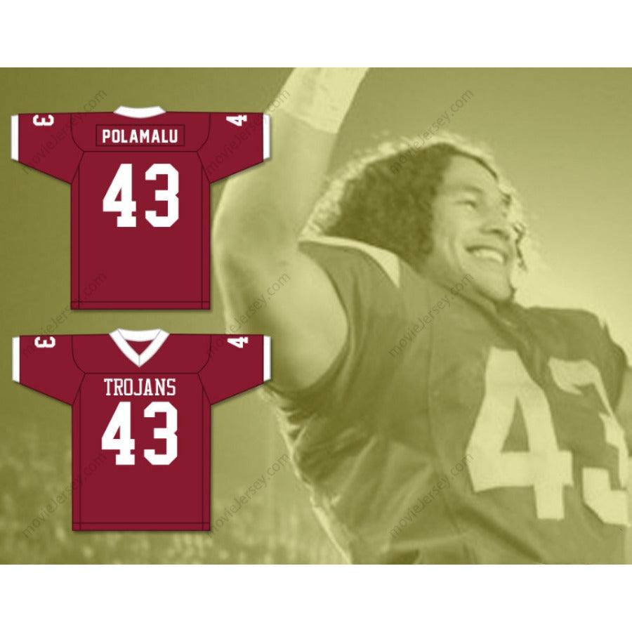TROY POLAMALU 43 DOUGLAS HIGH SCHOOL TROJANS GRAY Football Jersey