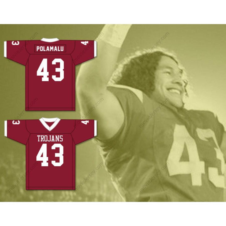 TROY POLAMALU 43 DOUGLAS HIGH SCHOOL TROJANS GRAY Football Jersey