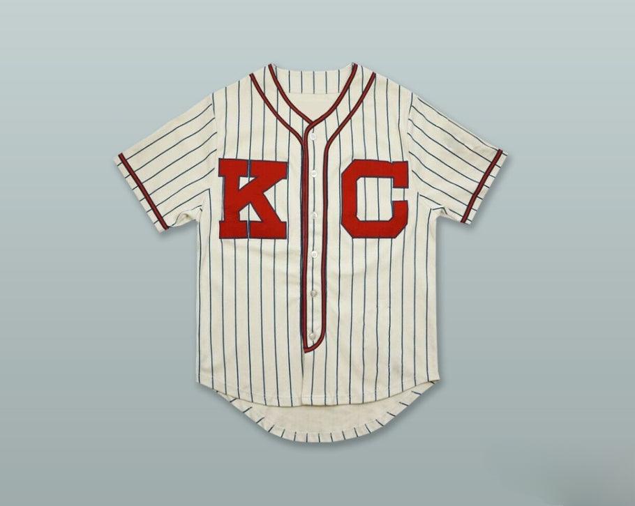 Custom Any Name Number JACKIE ROBINSON 5 CITY MONARCHS NEGRO LEAGUE WHITE PINSTRIPED BASEBALL JERSEY Top Stitched S-6XL