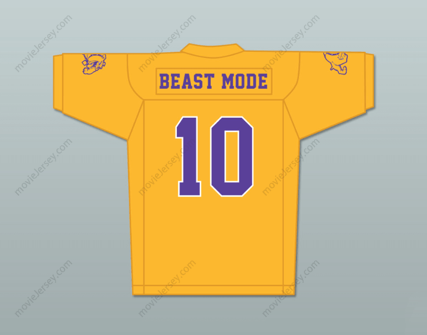 CUSTOM MARSHAWN BEAST MODE LYNCH 10 TECHNICAL FOOTBALL JERSEY INCLUDES Top Stitched S-6XL