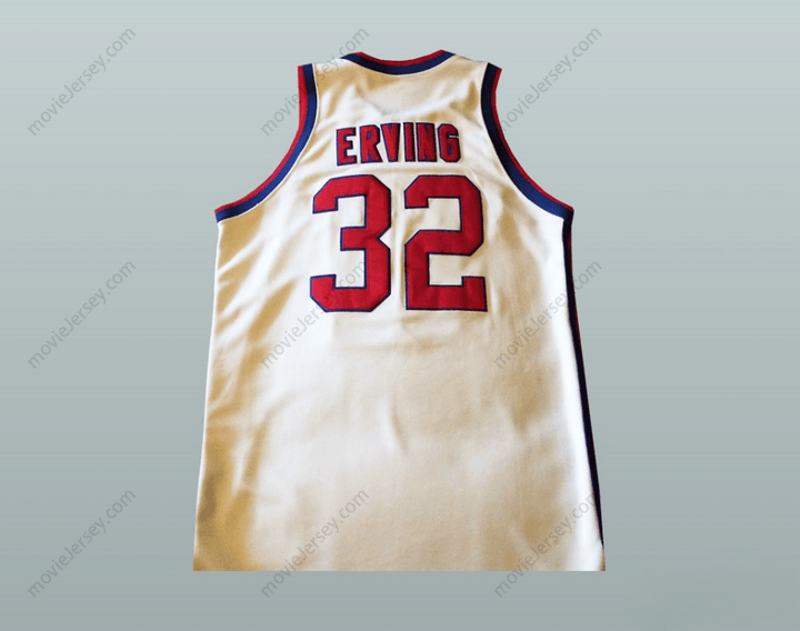 CUSTOM ANY Name Number JULIUS ERVING DR.J 32 SQUIRES BASKETBALL JERSEY STITCH SEWN Top Stitched S-6XL