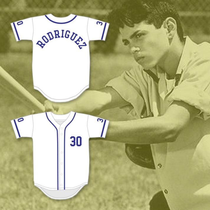 Custom Any Name Number MIKE VITAR BENNY 'THE JET' RODRIGUEZ 30 WHITE BASEBALL JERSEY THE SANDLOT Top Stitched S-6XL