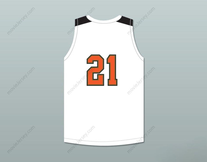 CUSTOM ANY Name Number PLAYER 21 TEXAS D1 AMBASSADORS  WHITE BASKETBALL JERSEY 1 Top Stitched S-6XL