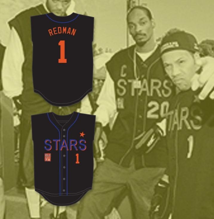 Custom Any Name Number REDMAN 1 STARS SOFTBALL JERSEY 10TH ANNUAL ROCK 'N JOCK SOFTBALL CHALLENGE 1999 Top Stitched S-6XL
