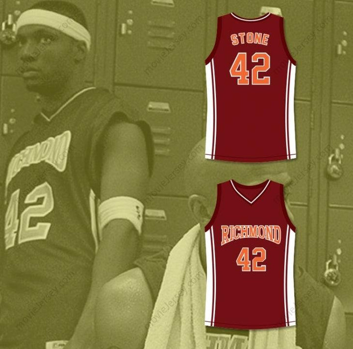 CUSTOM ANY Name Number ROB BROWN KENYON STONE 42 RICHMOND OILERS HOME BASKETBALL JERSEY COACH CARTER Top Stitched S-6XL