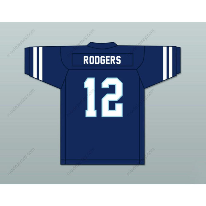 CUSTOM ANY Name Number AARON RODGERS 12 PLEASANT VALLEY HIGH SCHOOL VIKINGS WHITE FOOTBALL JERSEY Top Stitched S-6XL