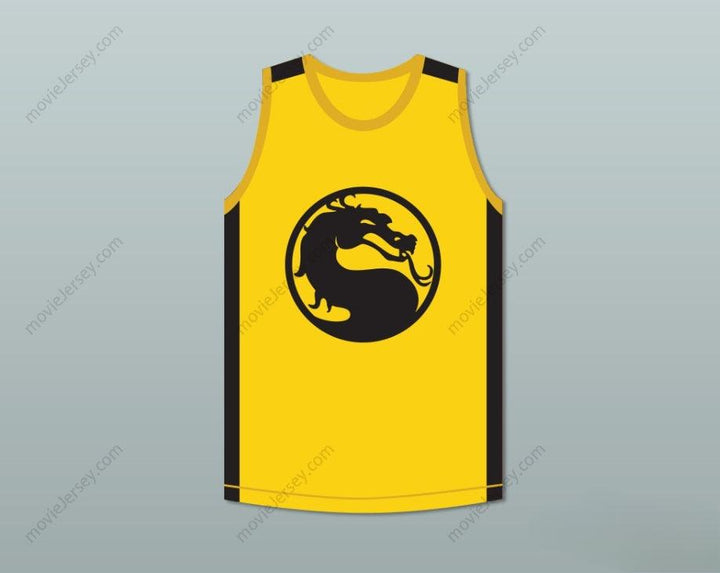 CUSTOM ANY Name Number BRUCE LEROY GREEN 85 THE LAST DRAGON YELLOW MORTAL KOMBAT JERSEY Top Stitched S-6XL