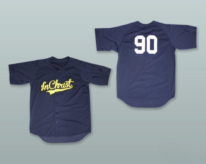 Custom Any Name Number INCHRIST 90 NAVY BLUE BASEBALL JERSEY Top Stitched S-6XL