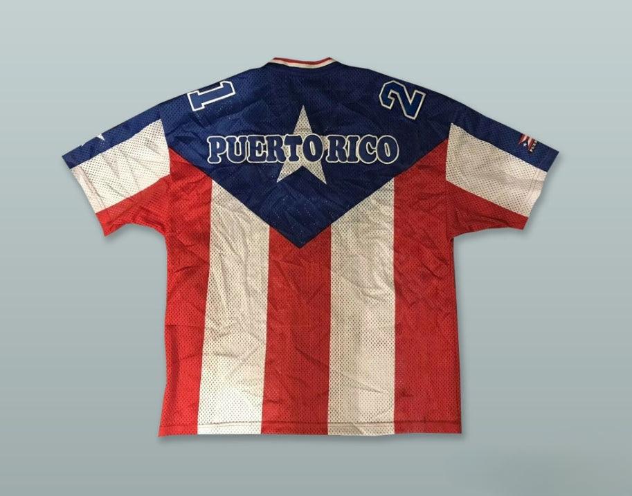 Custom Any Name Number PUERTO RICO 21 BUTTON DOWN BASEBALL JERSEY Top Stitched S-6XL