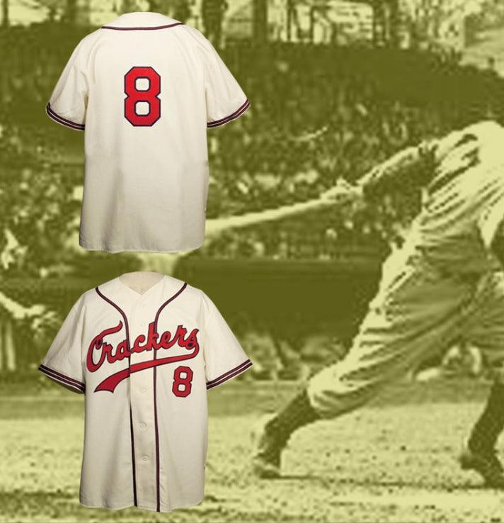 Custom Any Name Number 1957 REPLICA  CRACKERS BUTTON-DOWN BASEBALL JERSEY NEW Top Stitched S-6XL