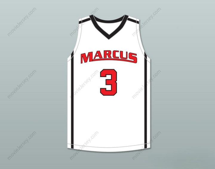 CUSTOM ANY Name Number MARCUS SMART 3 EDWARD S. MARCUS HIGH SCHOOL MARAUDERS WHITE BASKETBALL JERSEY 3 Top Stitched S-6XL