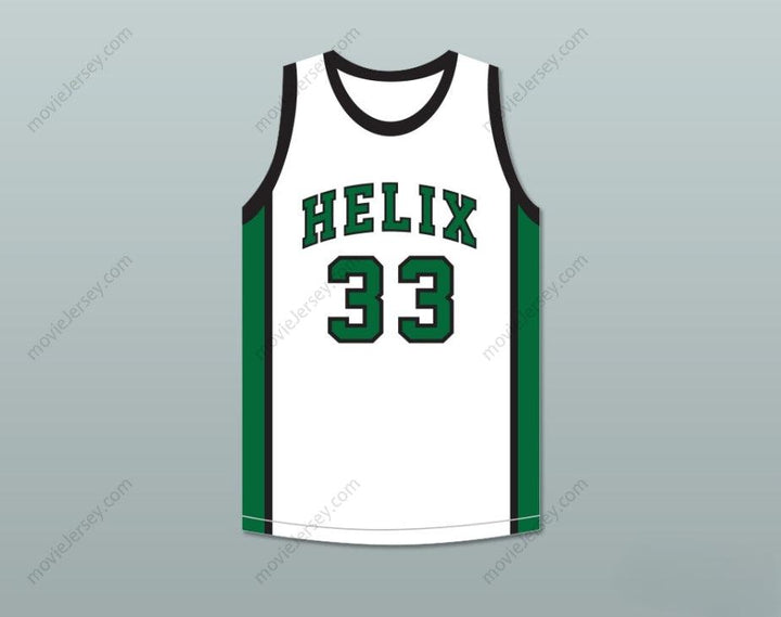 CUSTOM ANY Name Number BILL WALTON 33 HELIX HIGH SCHOOL SCOTTIES WHITE BASKETBALL JERSEY 1 Top Stitched S-6XL