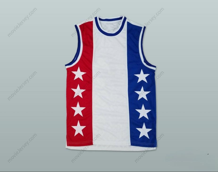 CUSTOM ANY Name Number RED WHITE AND BLUE WITH STARS BASKETBALL JERSEY Top Stitched S-6XL