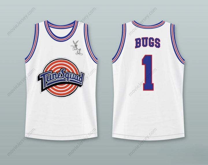 CUSTOM ANY Name Number SPACE JAM BUGS BUNNY 1 TUNE SQUAD BASKETBALL JERSEY WITH BUGS BUNNY PATCH Top Stitched S-6XL