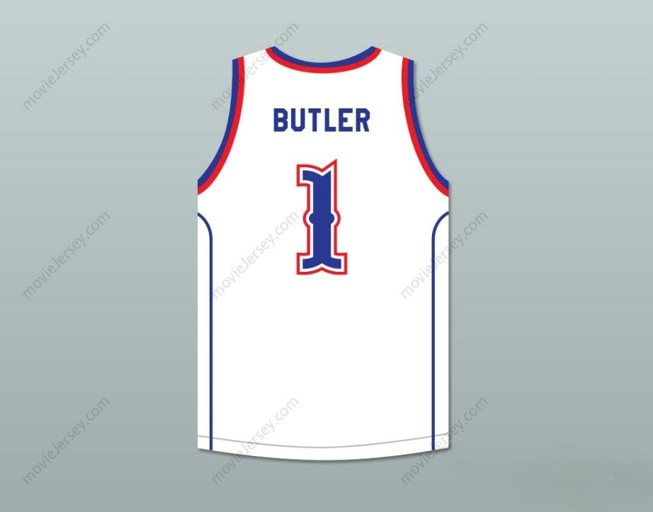 CUSTOM ANY Name Number JIMMY BUTLER 1  HIGH SCHOOL COUGARS WHITE BASKETBALL JERSEY Top Stitched S-6XL