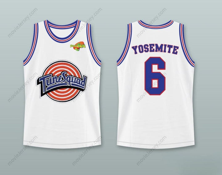 CUSTOM ANY Name Number YOSEMITE SAM 6 TUNE SQUAD BASKETBALL JERSEY WITH SPACE JAM PATCH Top Stitched S-6XL